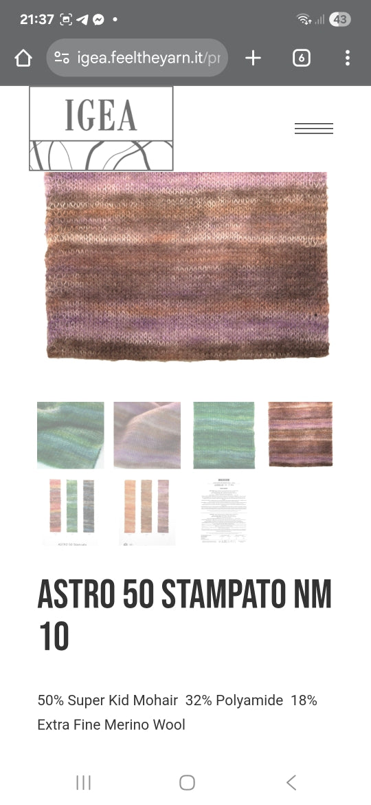 SuperKid Mohair morbido filato italiano colore Rosa Antico N.964