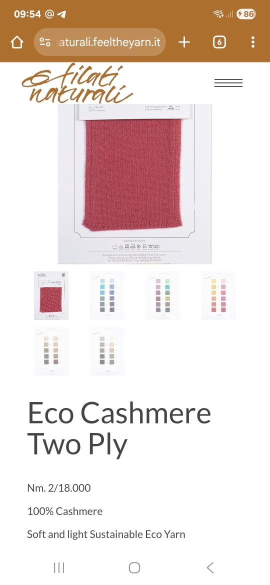 100g Cashmere 100% filato italiano colore Bianco Grezzo N.980