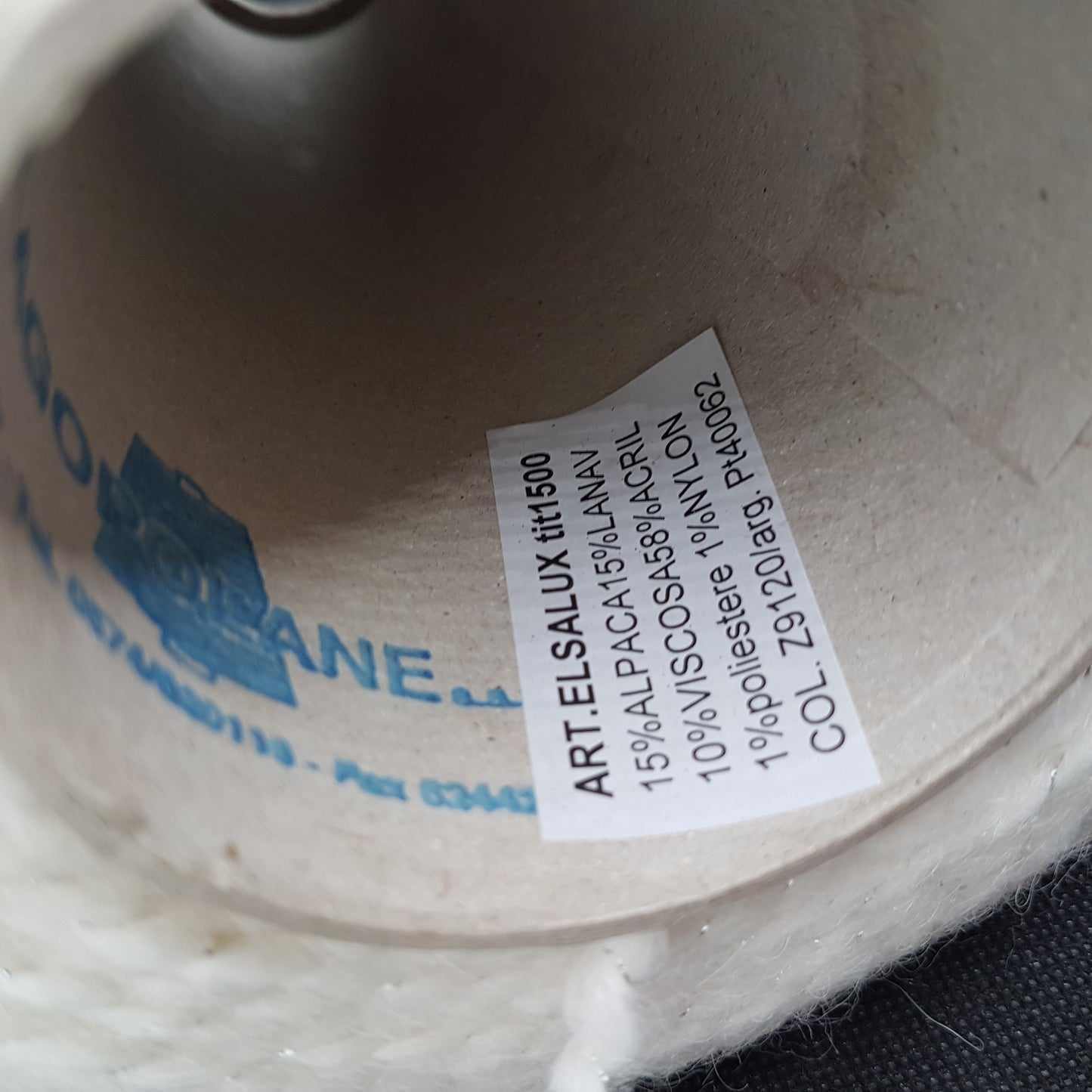 100g Virgin Wool Alpaca Lurex Sølv italiensk garn Hvid farve N.208