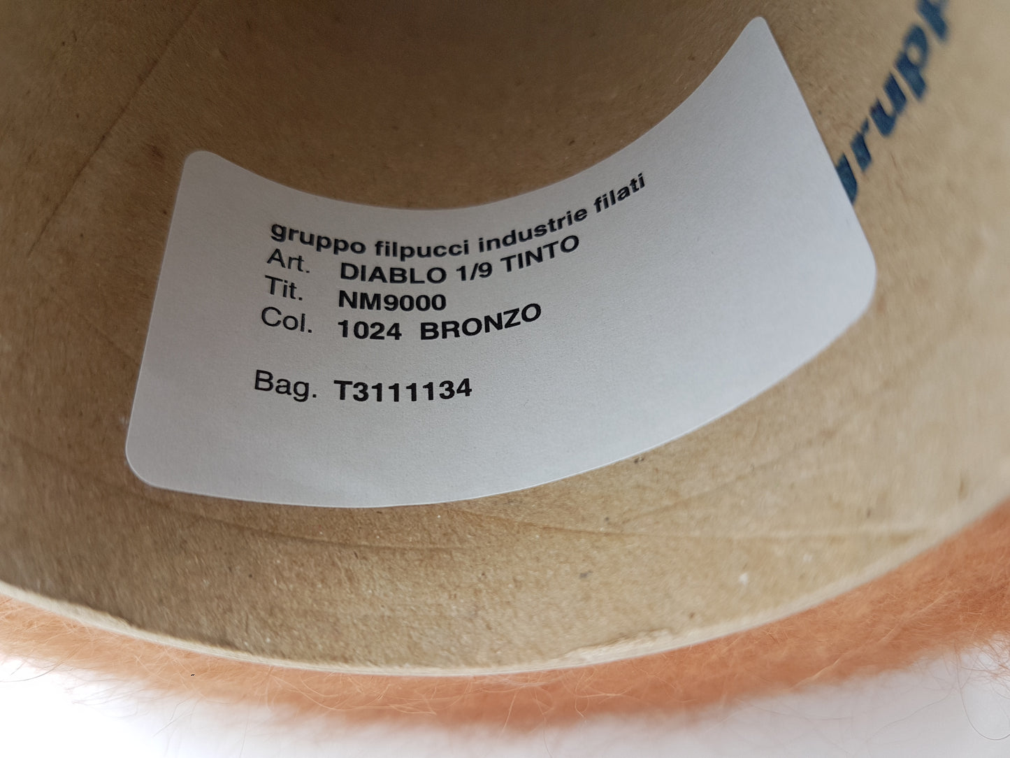 100g Kid Mohair fil italien doux Cannelle Brun couleur N. 604