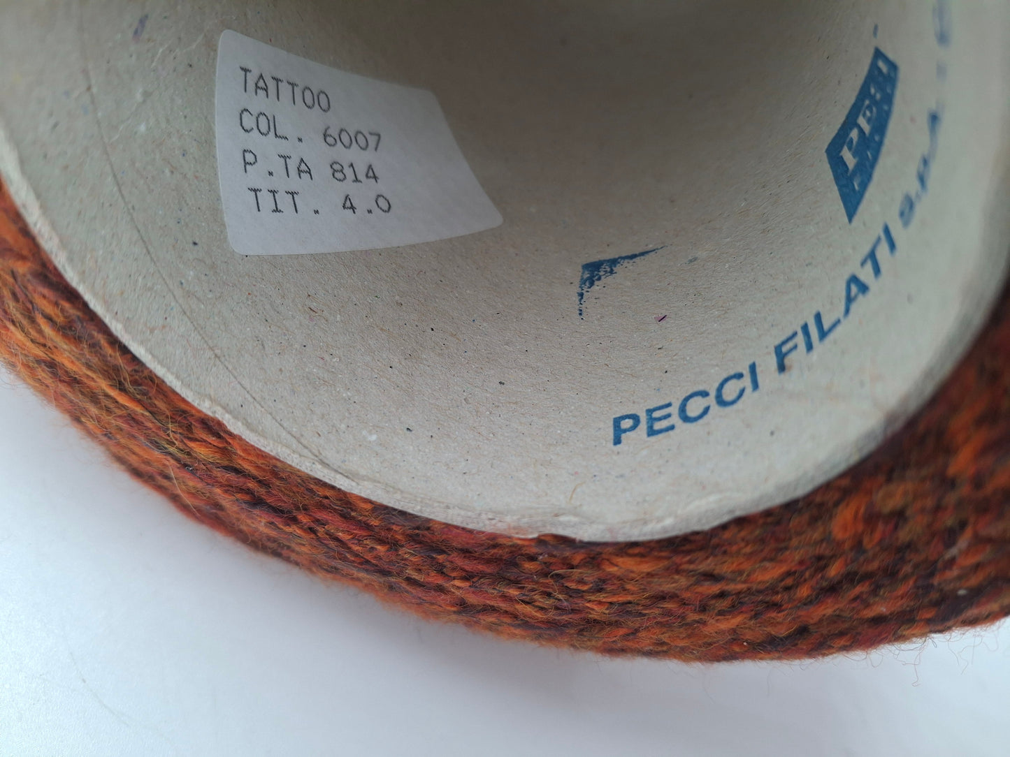 Lana Irregolare filato italiano colore Marrone Mélange N.633