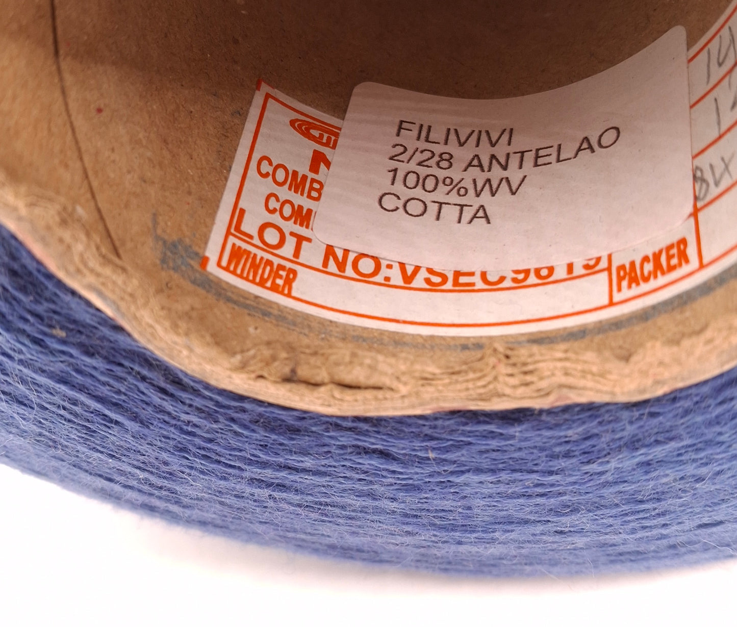 Italienisches Garn aus Merinowolle, Farbe Blau, Nr. 779