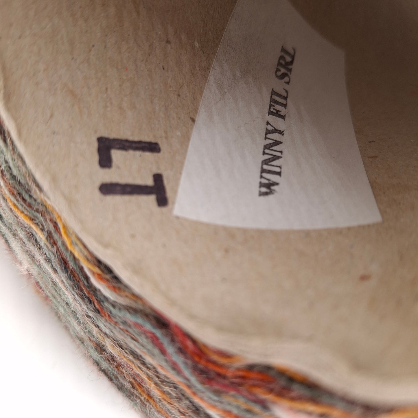 100g Lana morbido filato italiano colore Grigio Marrone Arancione Mélange N.1101