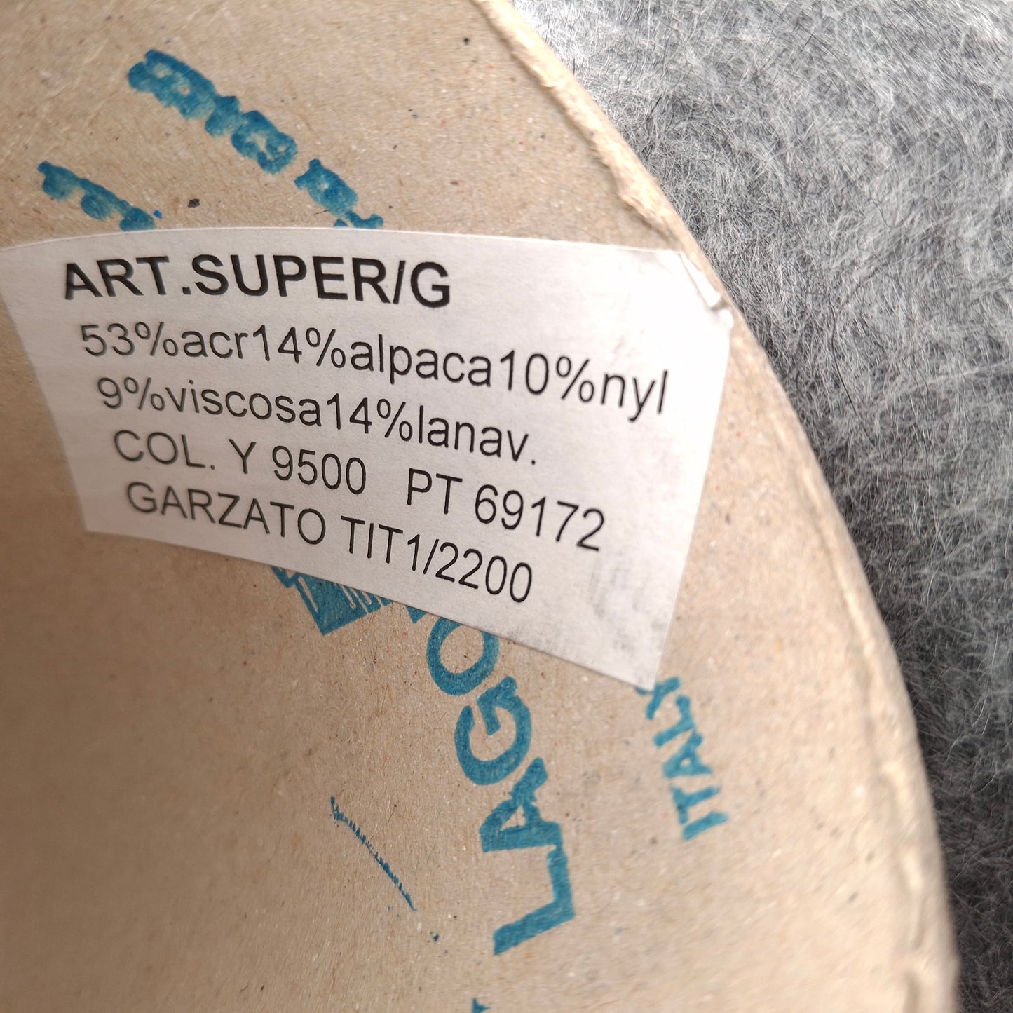 100g Alpaca Lana filato italiano colore Grigio N.1116