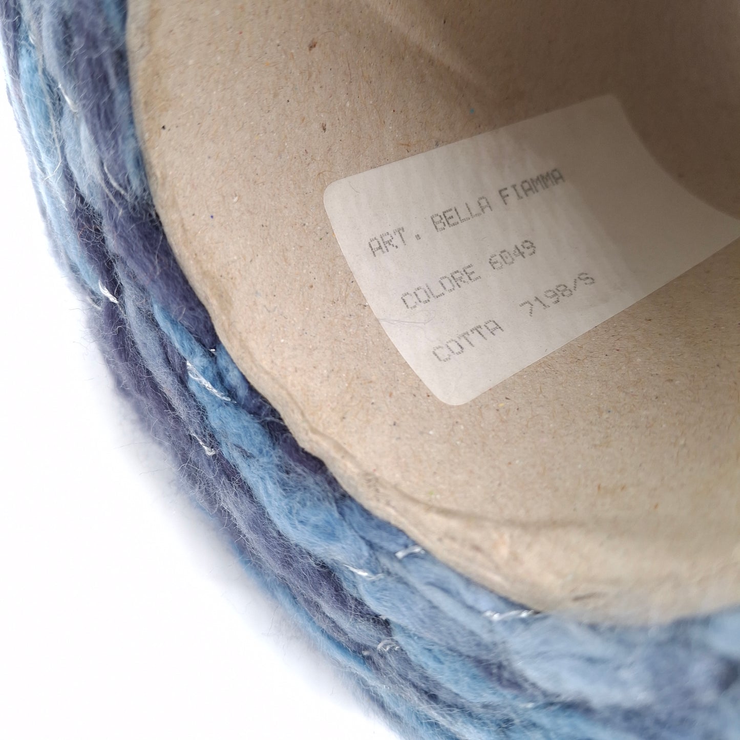 Filato italiano Irregolare Blu con Lurex Argento N.1149