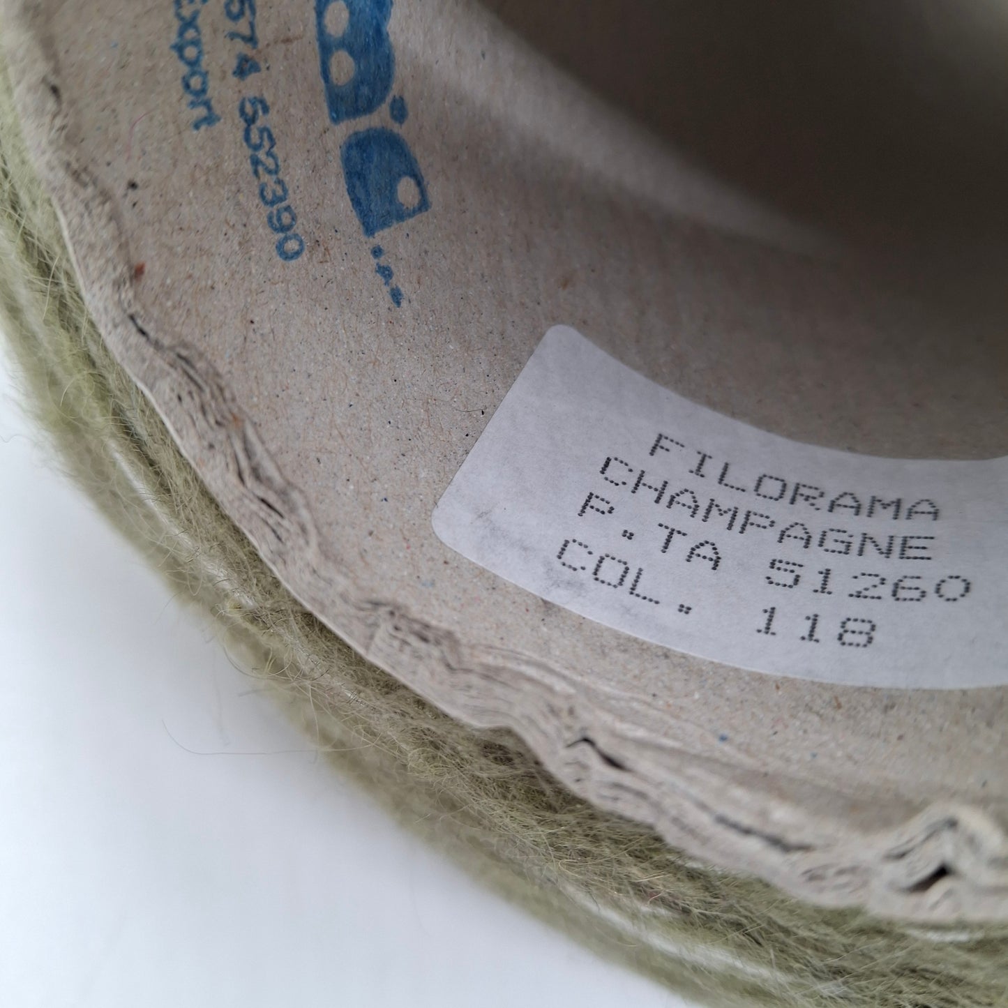 100g Filato italiano Irregolare colore Verde Bianco N.1157