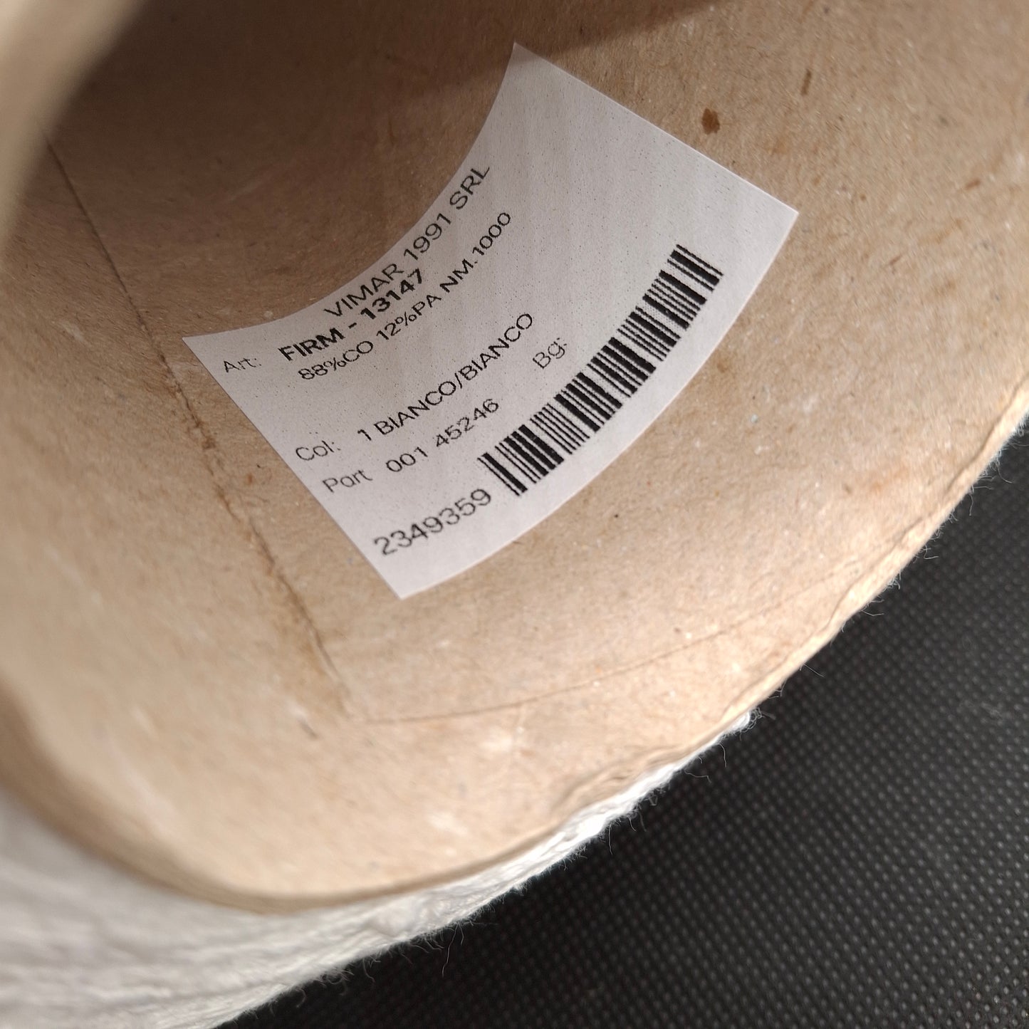 100g Soft Fantasy Bomuldsgarn Italiensk Farve Optisk Hvid N.1298