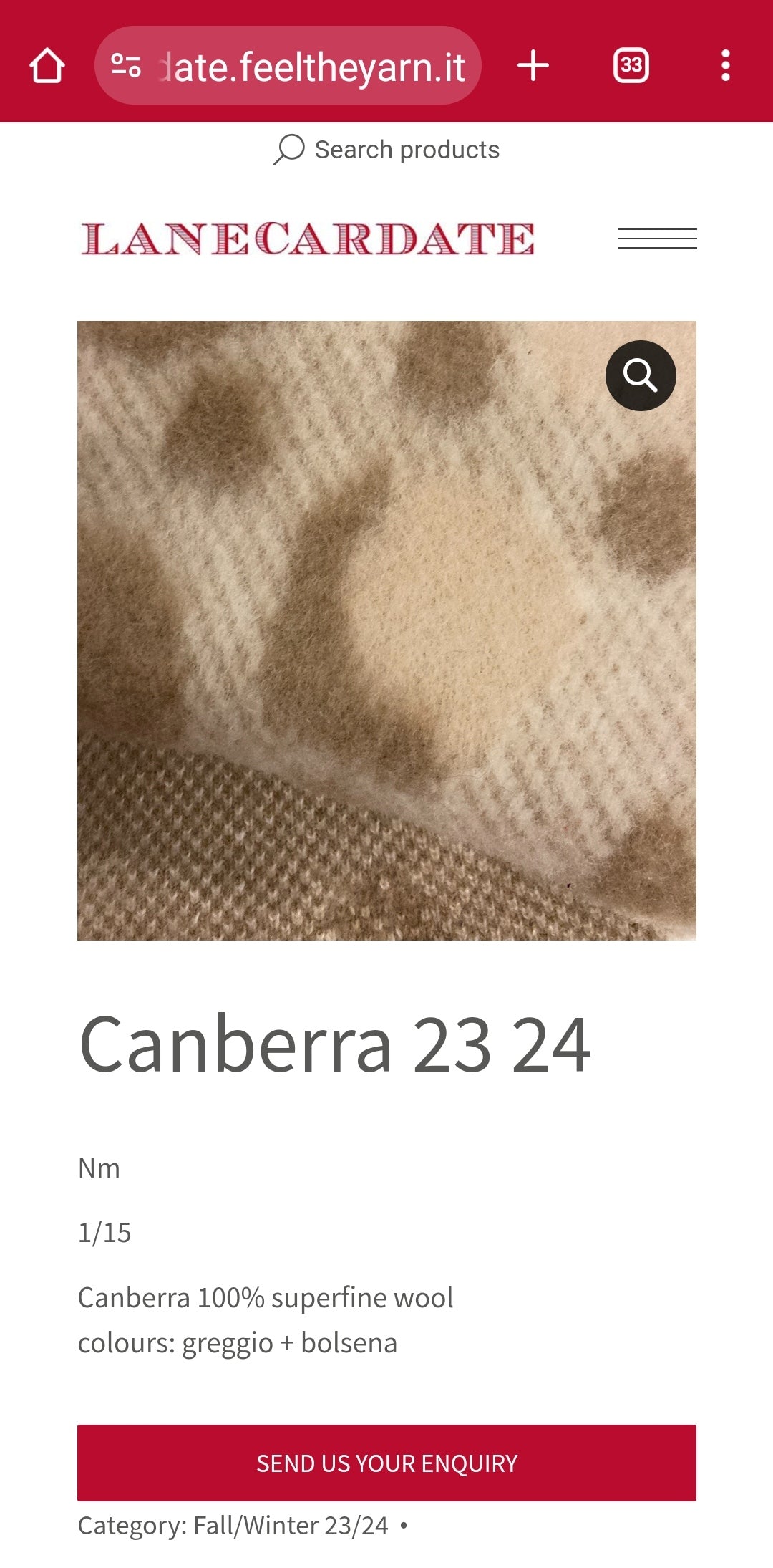 Canberra Extrafeine Wolle, italienisches Garn, Farbe Grün, Nr. 1211