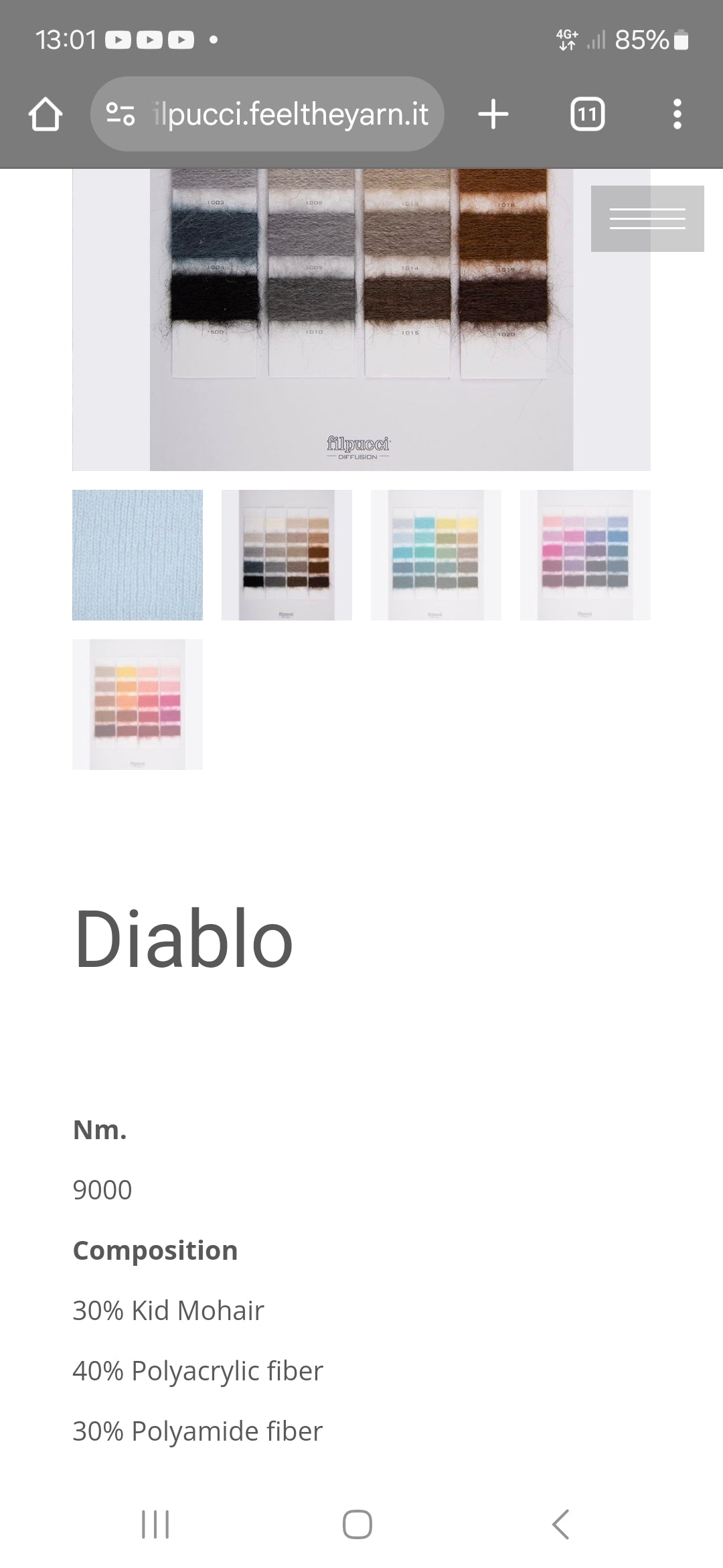 100g Kid Mohair fil italien doux couleur Beige N. 605