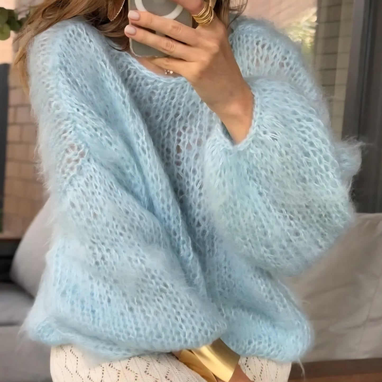 560g Soft Mohair Italian Yarn Color Midnight Blue N.1089