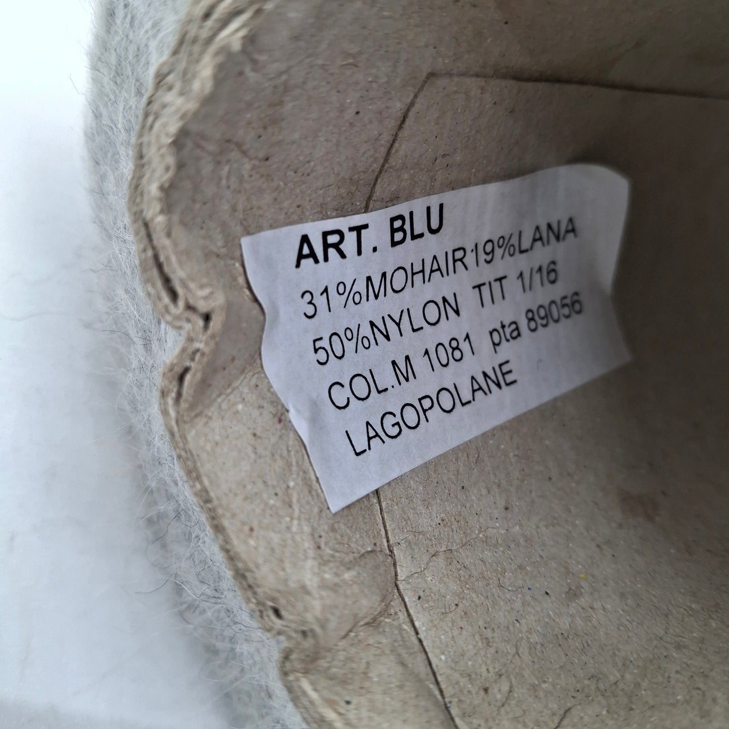 100g Misto Mohair morbido filato italiano colore Grigio Verdino Mélange N.1270