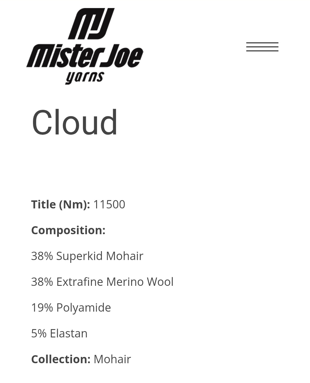 100 g italienisches Mohairgarn, Farbe Pastellrosa, Nr. 1189