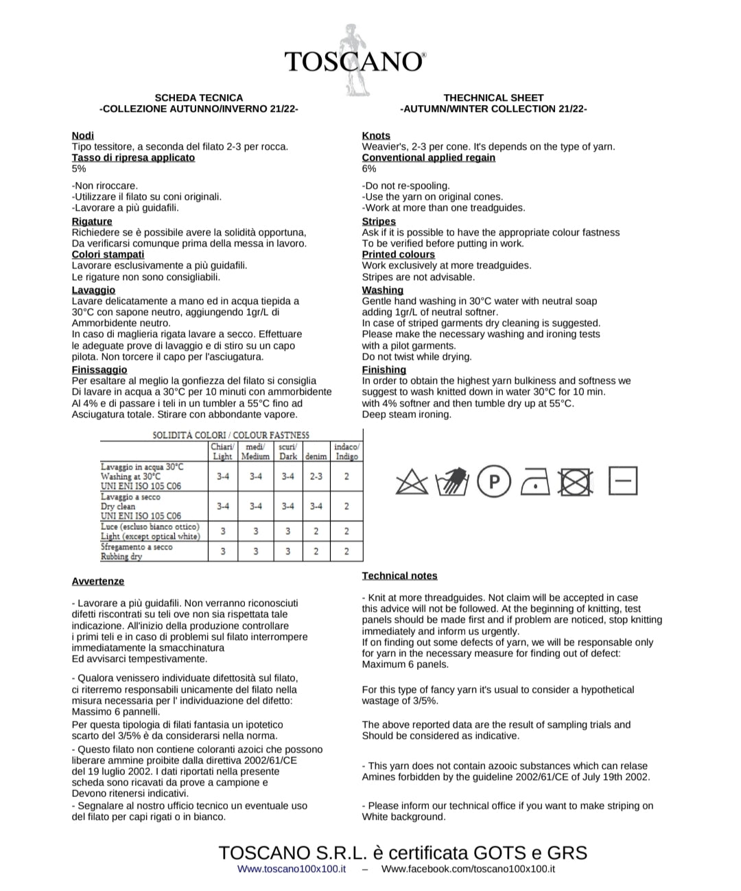 Lana 100% filato italiano Irregolare colore Rosso N.1212