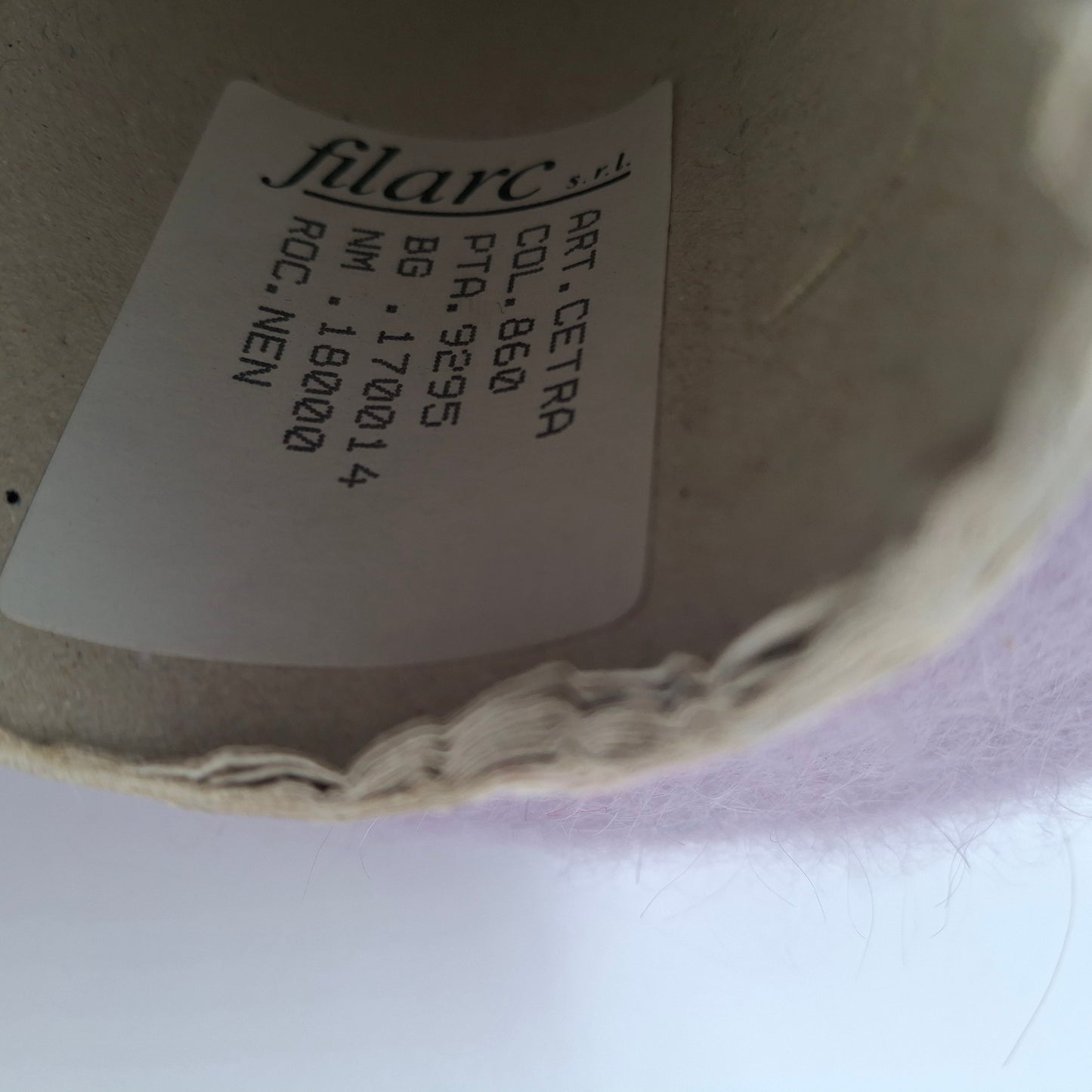 100g Mohair morbido filato italiano colore Lavanda Lilla Chiaro N.987