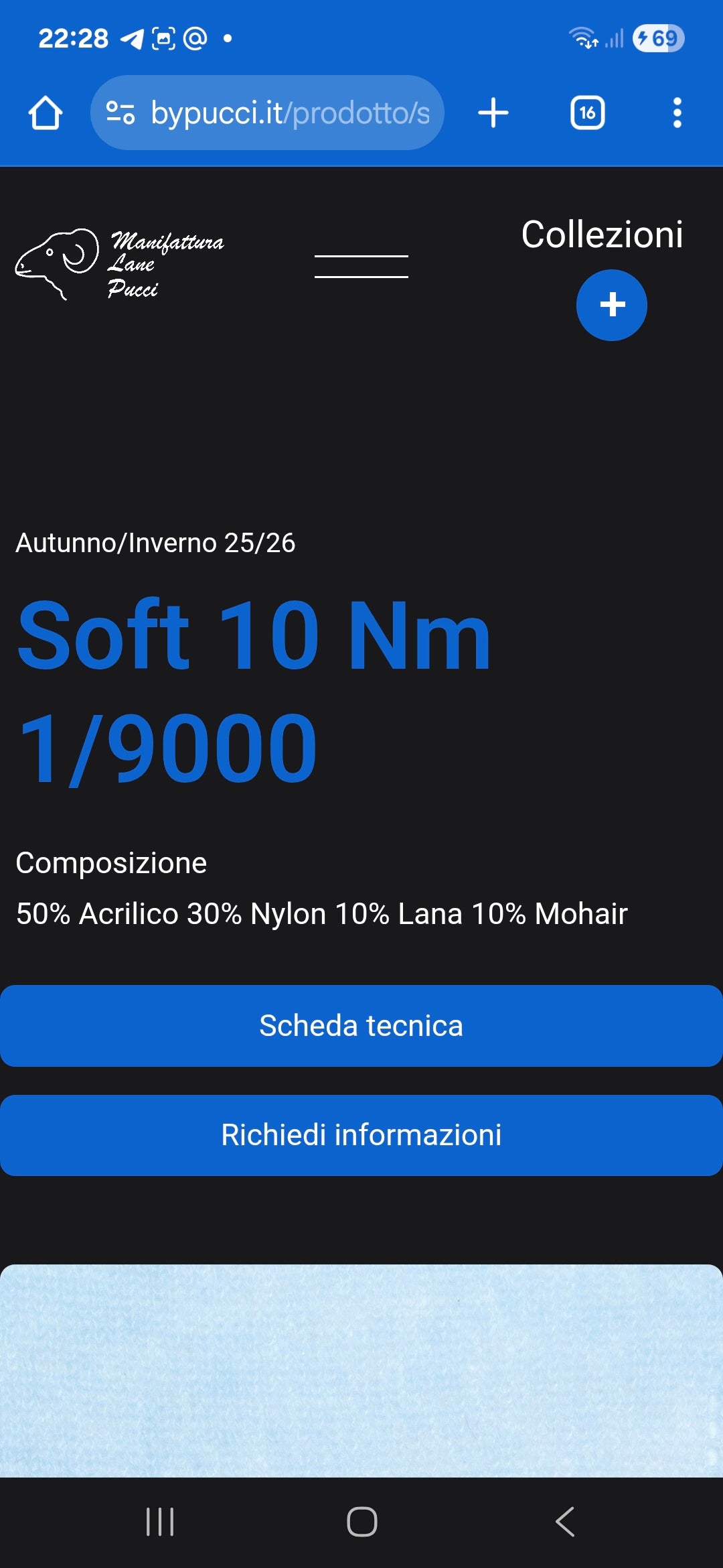 100g Soft Mohair Italian Yarn Color Bleached Orange N.992