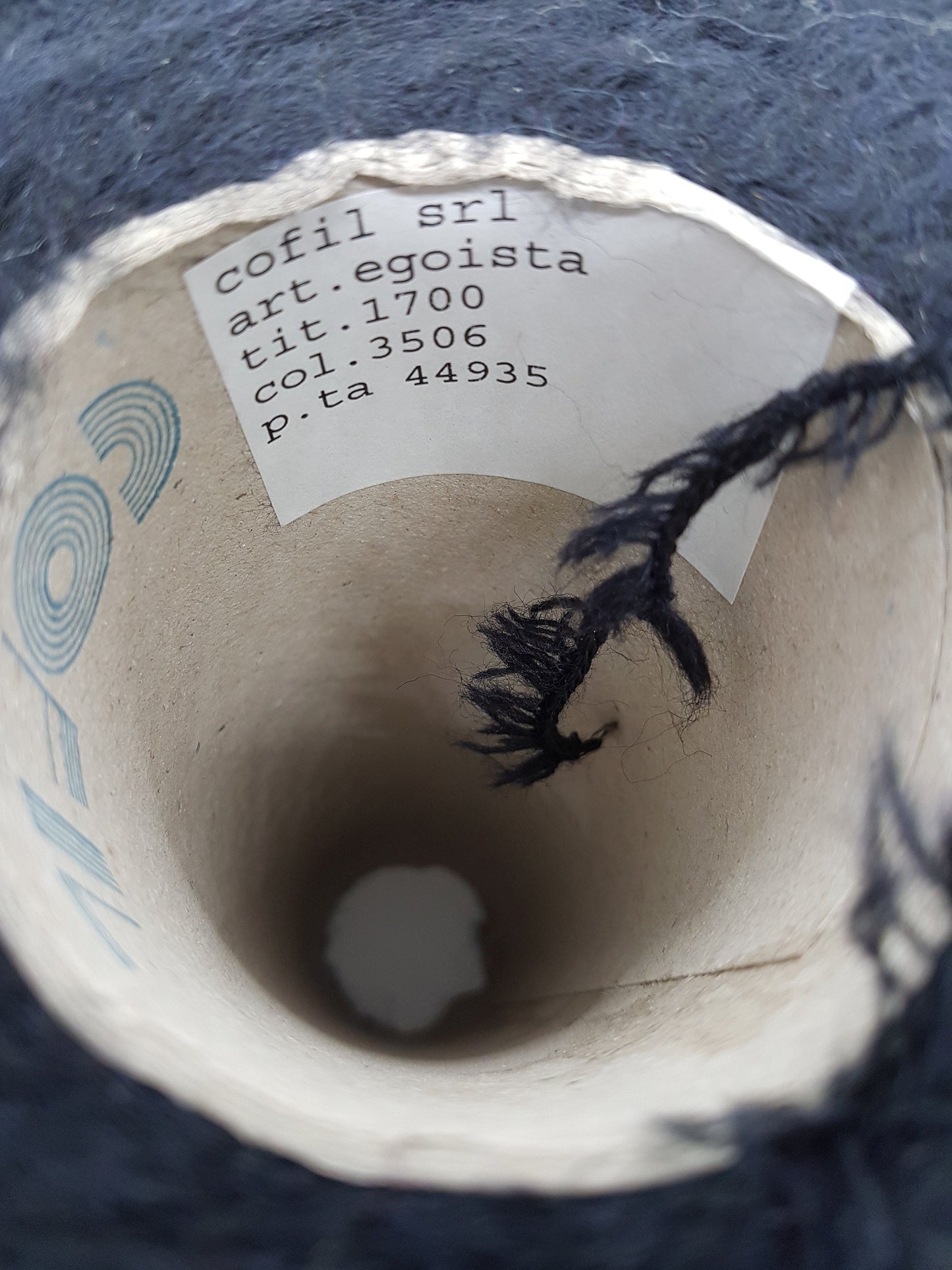 100g Wool Faux Fur Effect Tagliatino Italian Knitting Yarn color Black in cake or cone N.127