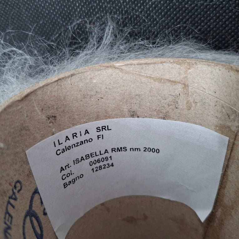 250g Mohair morbido filato italiano colore Grigio Chiaro N.965