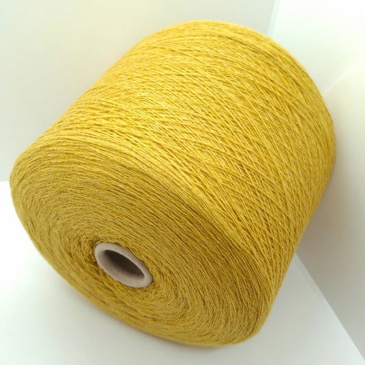 100g Cashmere 100% italiensk garn farve Gul Okker N.975