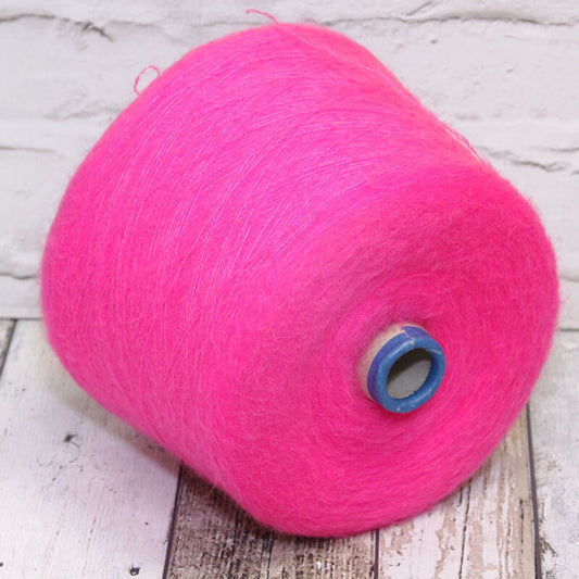 100g Mohair morbido filato italiano colore Rosa Neon N.1127