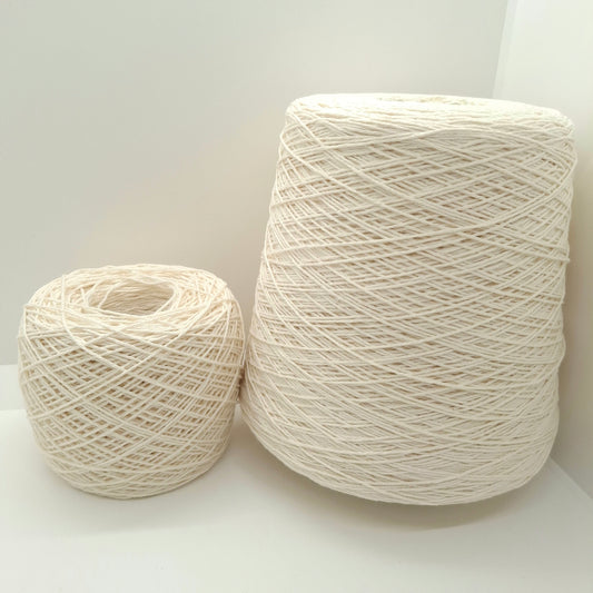 100g Cotone filato morbido italiano colore Bianco Naturale N.1335
