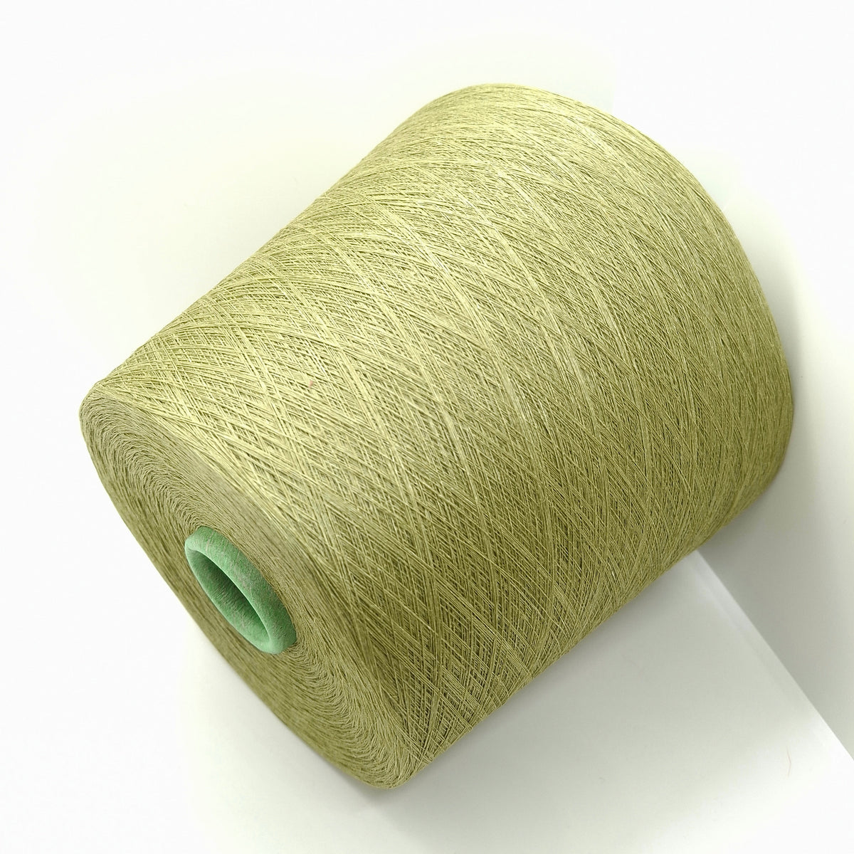 100% Lino filato italiano colore Verde Oliva N.1356