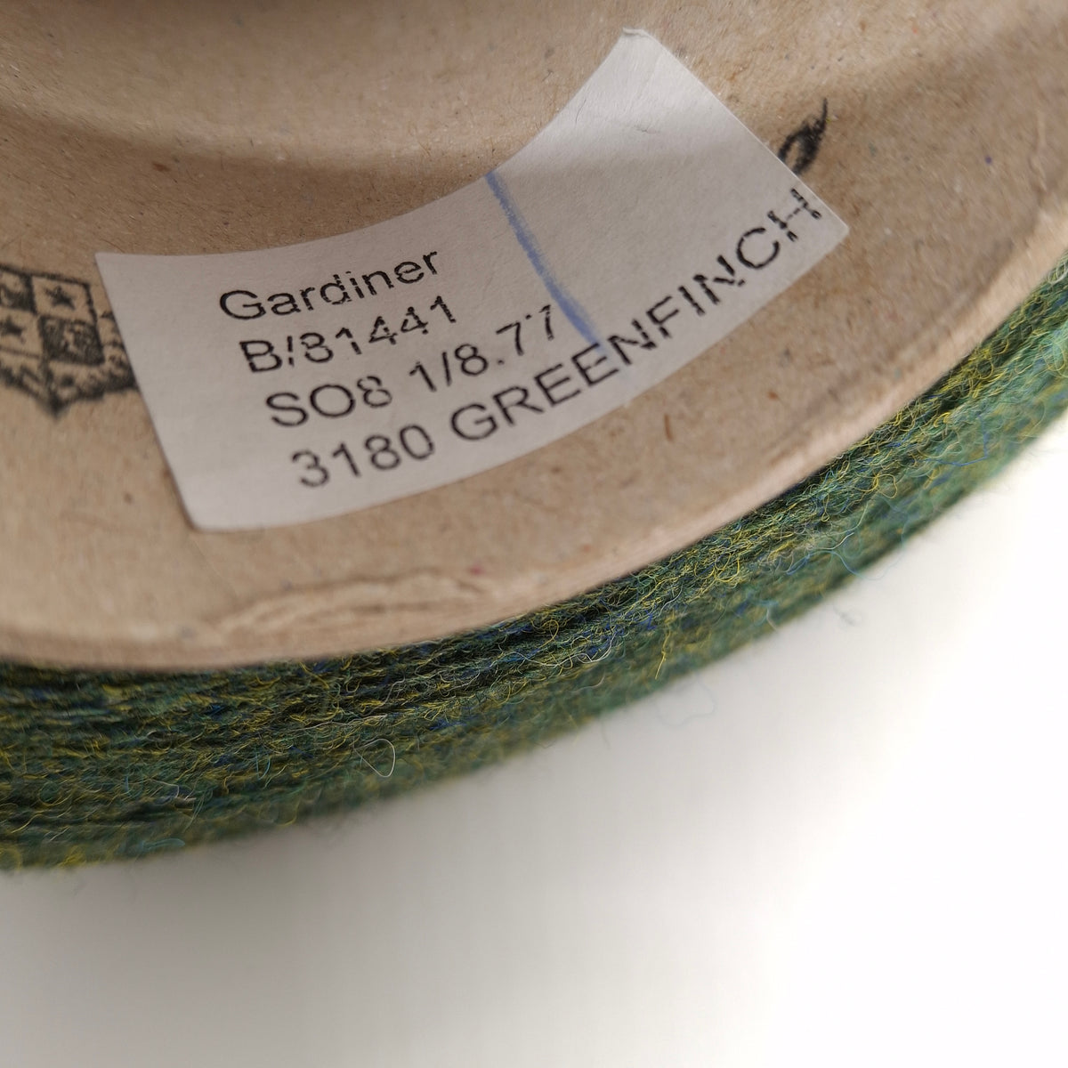 560g Lana Shetland 100% filato colore Verde Oliva Mélange  N.1386