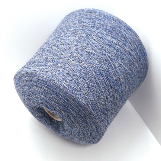 770g Fil de laine 100% Shetland couleur Bleu Jeans N. 1377