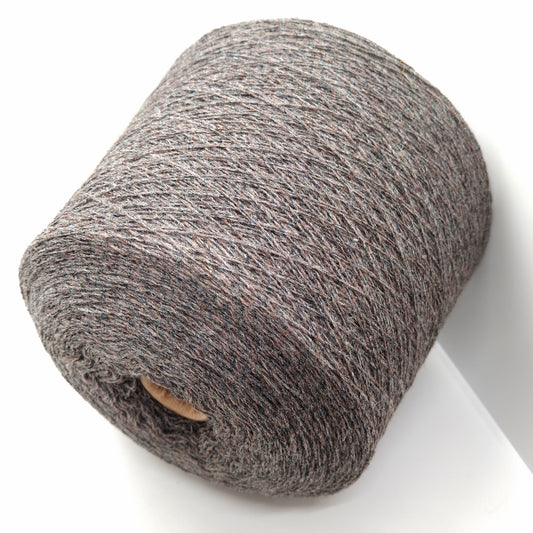 Lana 100% filato colore Grigio Marrone Mélange N.1389