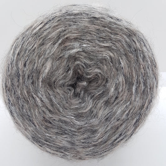 100g soft mohair Italian yarn Italian gray color mélange black beige N.179
