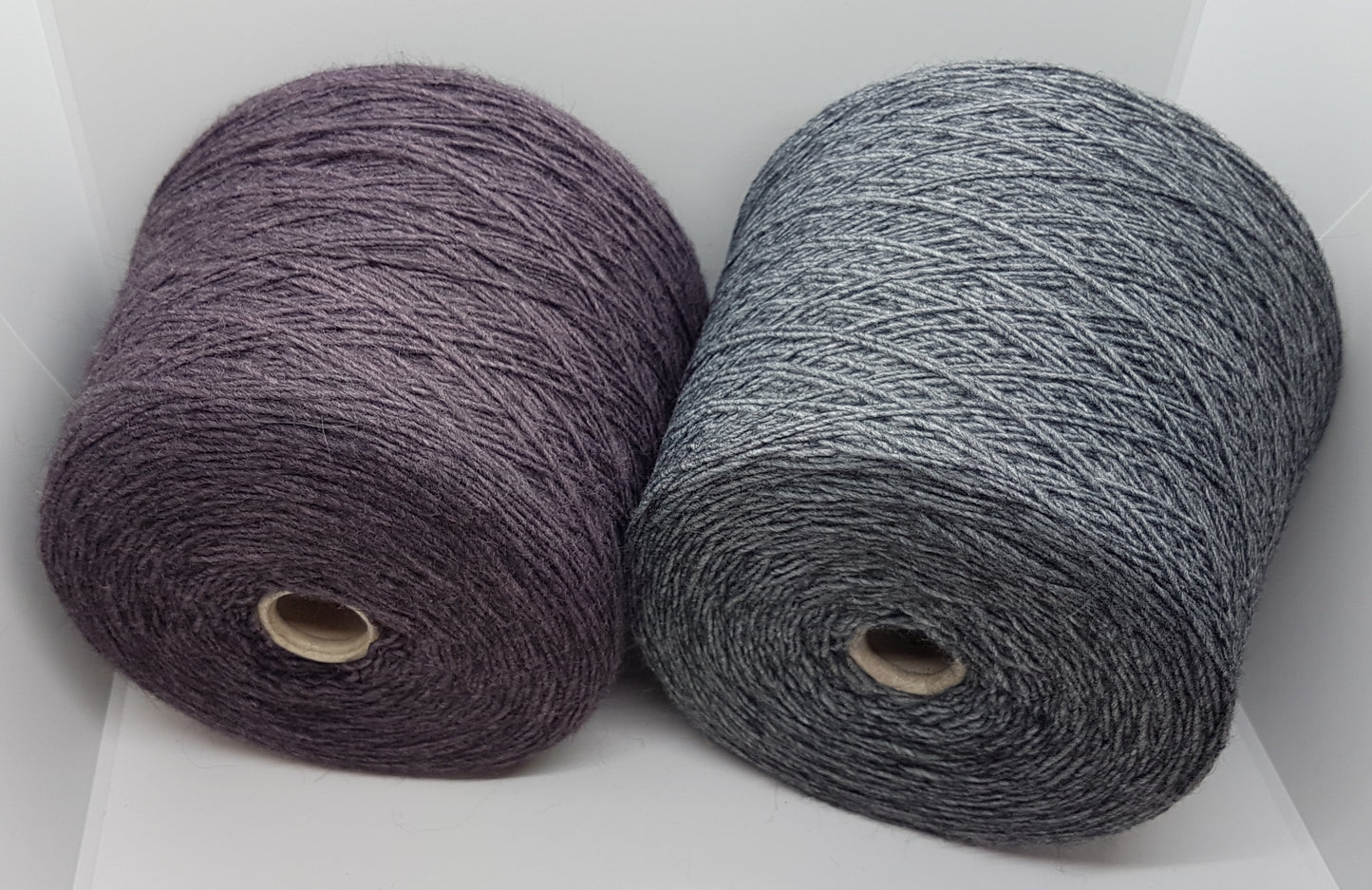 100g Virgin Woll Alpaka Italienisches Garn grau und grau-viola Farbe N.187