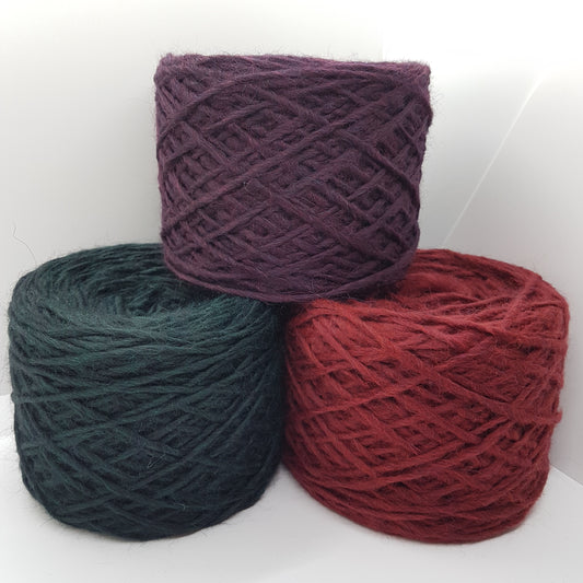 100g Alpaca Soft Superfine Italian yarn Italian green color brown/red mélange N.194