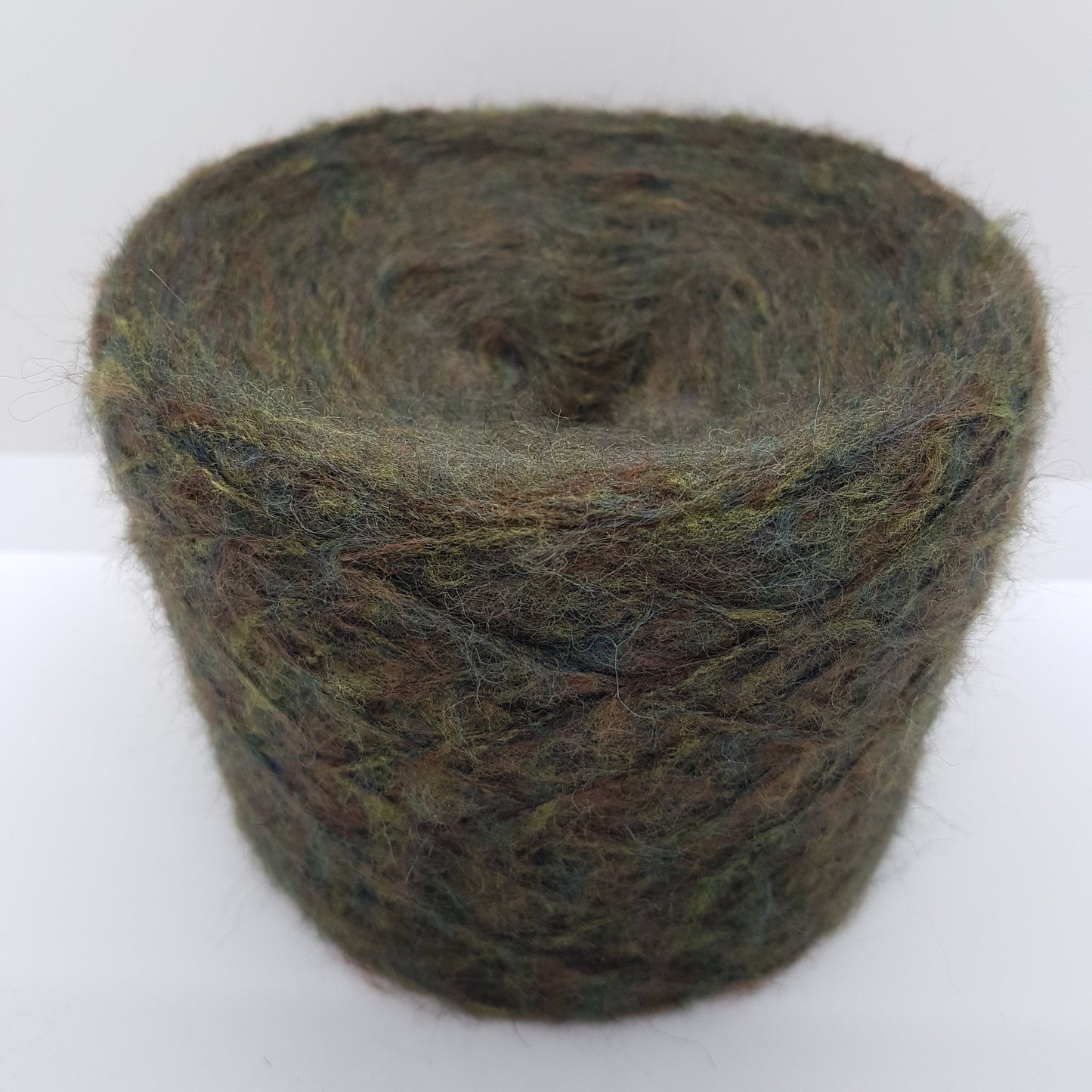 100g soft mohair Italian yarn Italian green color brown mélange N.199