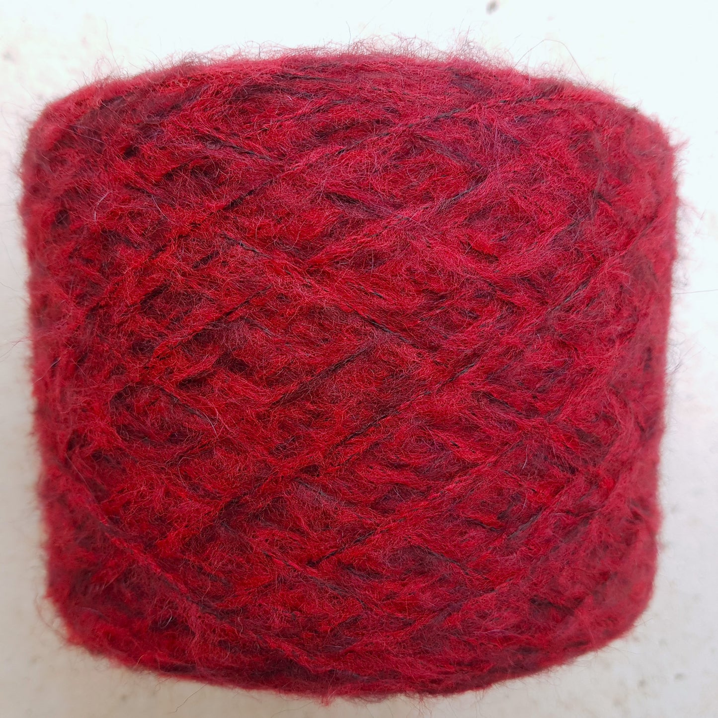 100g soft mohair Italian yarn Italian dark red color Mélange N.211