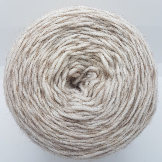 100g Jungfrau Wolle Alpaka Italienisches Garn Italienische Farbe Écru weiß schmutziger Beige Mélange N.223