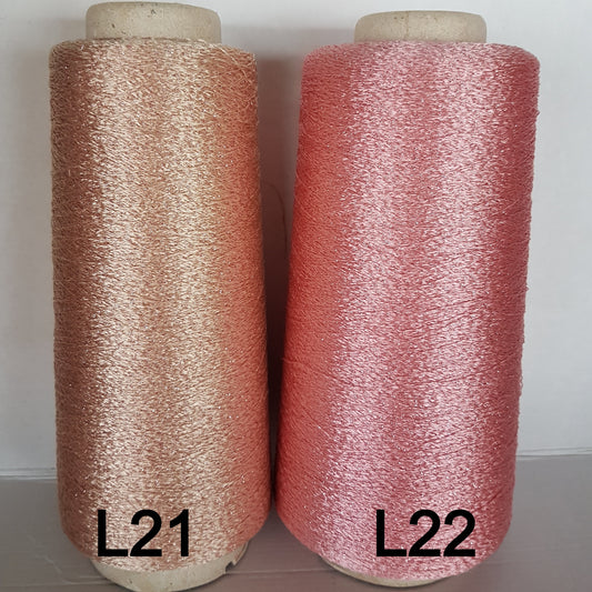 Lurex filato italiano colore Beige Rosa L21-L22
