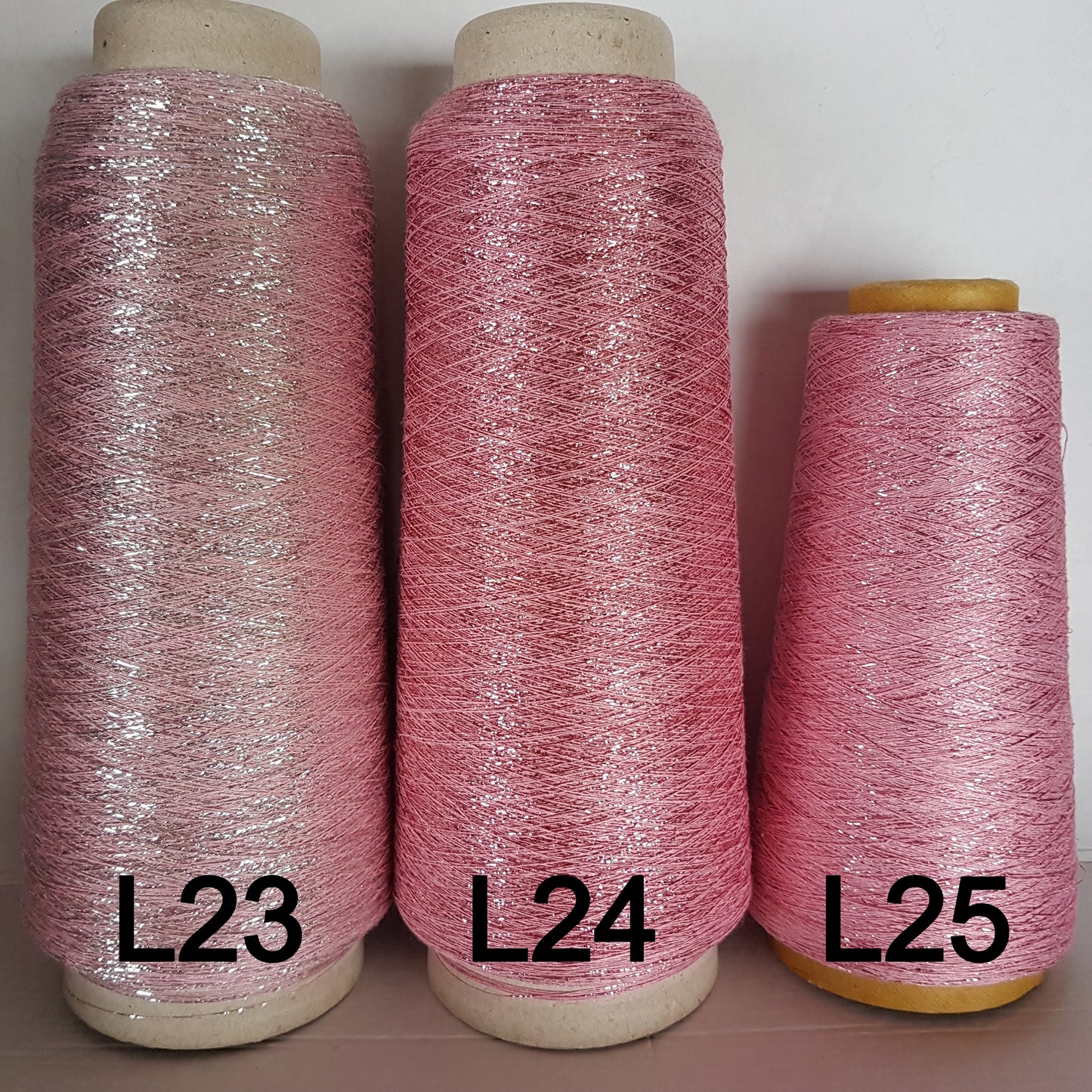 Lurex italienisches Garn rosa Farbe L23-L24-L25