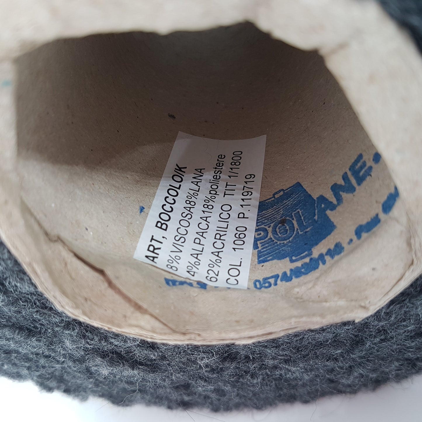 100g Wolle Alpaka Weiche Bouclè Italienische Garn graue Farbe N.272