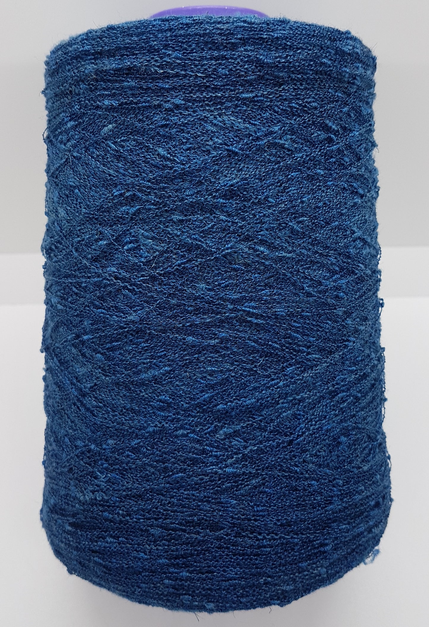 LORO PIANA  Lena Silk Lino Nodino Italian yarn on Bordeaux blue blue cones N. P47