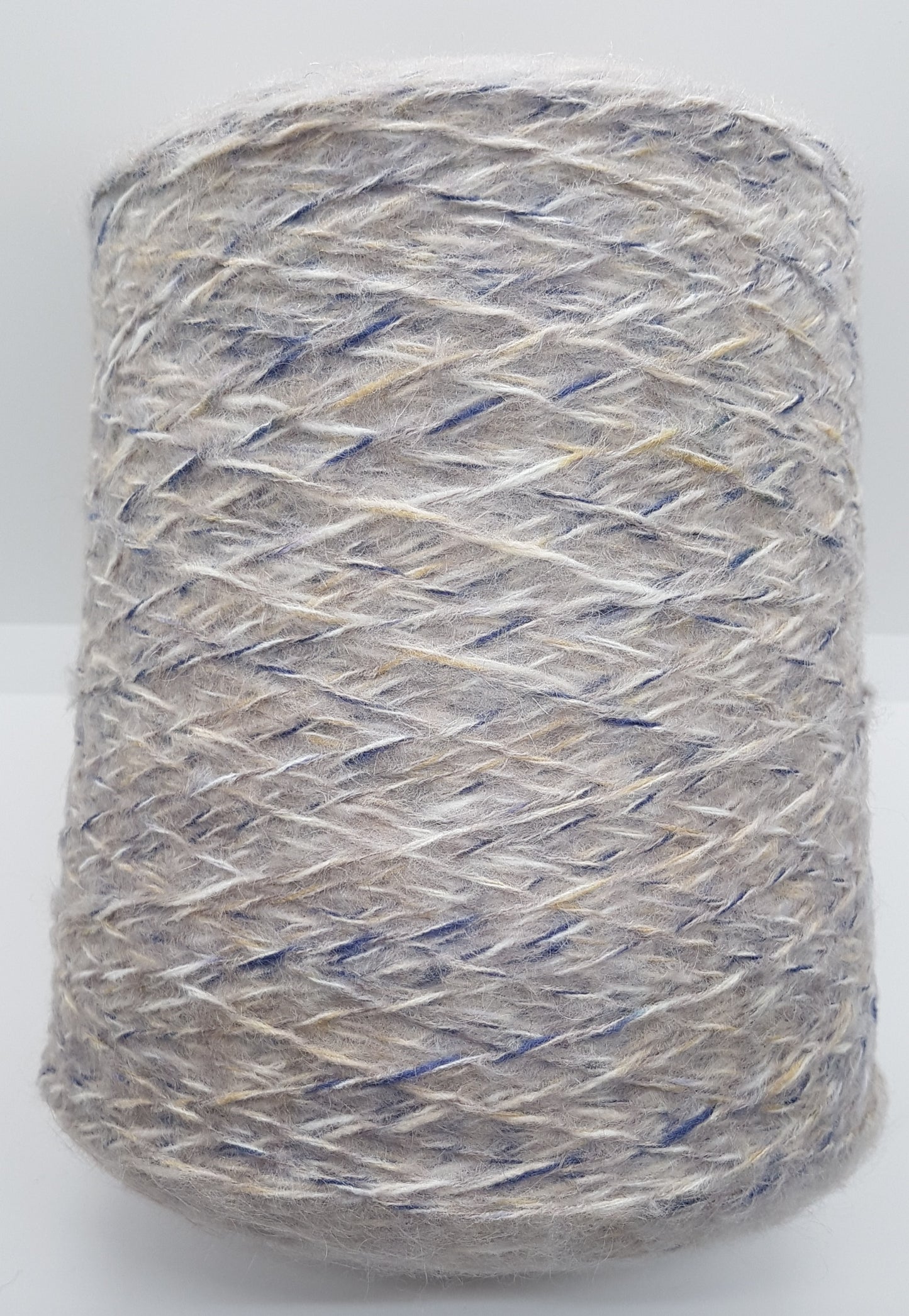 100g soft mohair italian yarn beige color blue mélange cream N.299