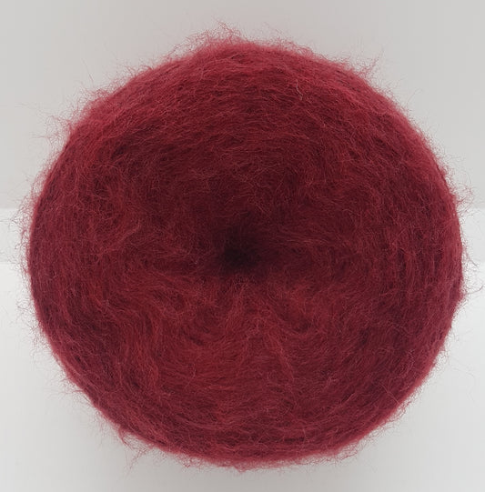 100g de hilo italiano suave de lana cepillada, color burdeos N.302