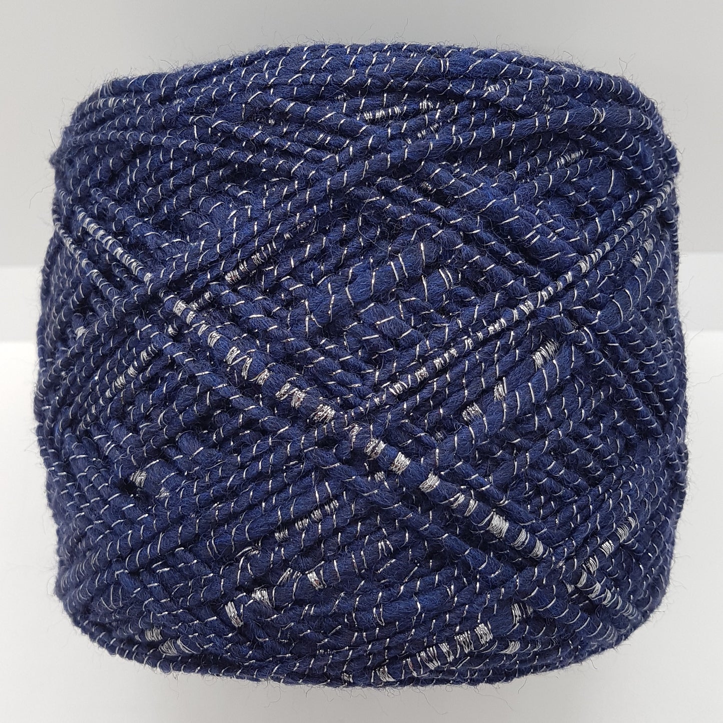 100g Lurex Wool Blend italiensk garn farve Blå N.323