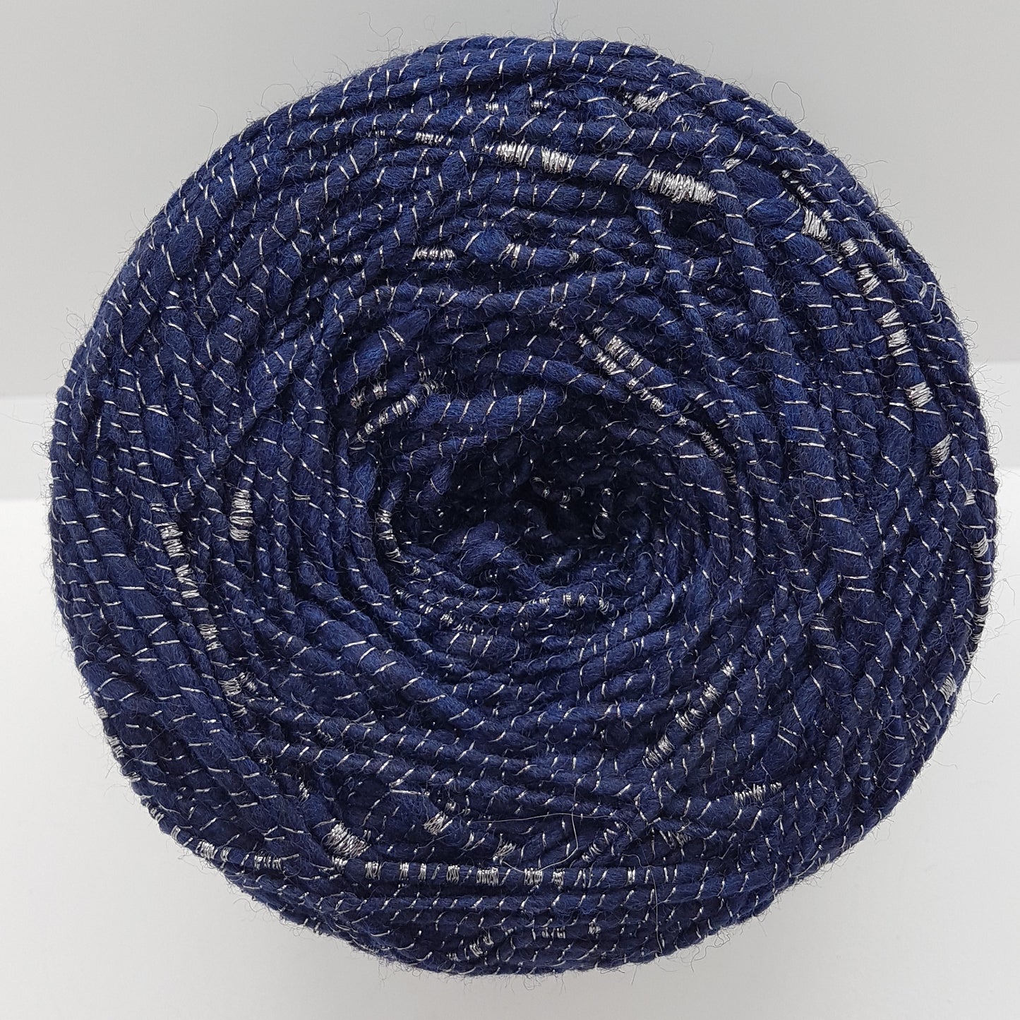 100g Lurex mixed wool Italian yarn blue color N.323