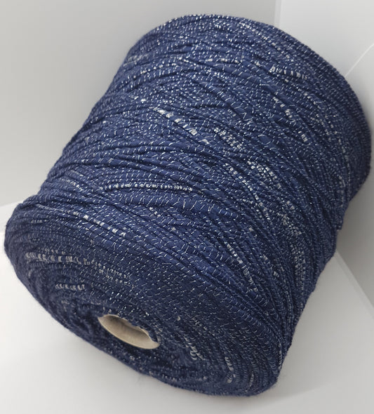100g Lurex Wool Blend italiensk garn farve Blå N.323
