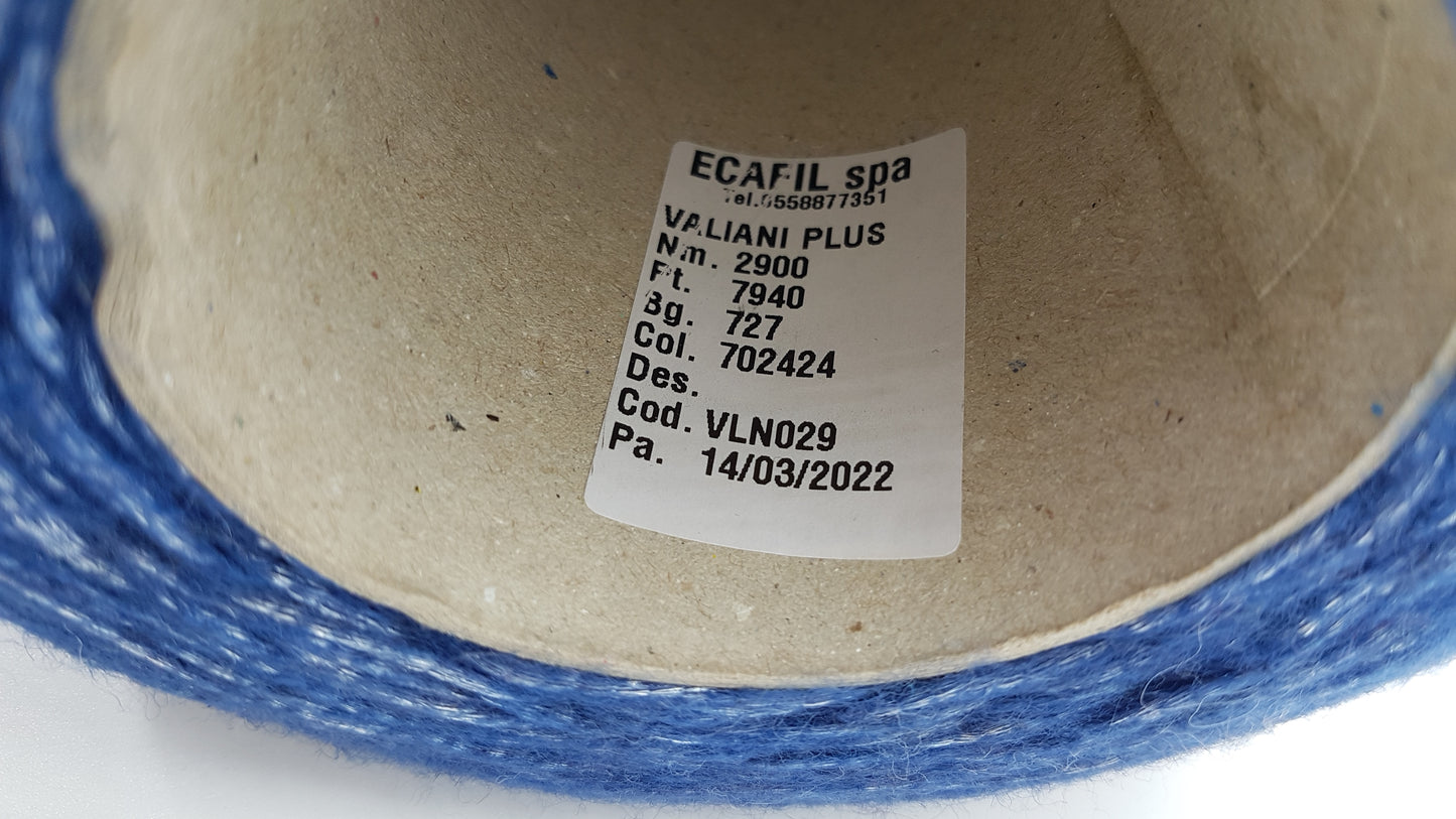 380g Misto Lana filato italiano colore Blu N.327