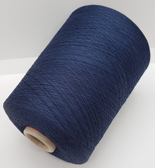 490-500g Seta MULBERRY Cotone filato italiano colore Blu Scuro N.336
