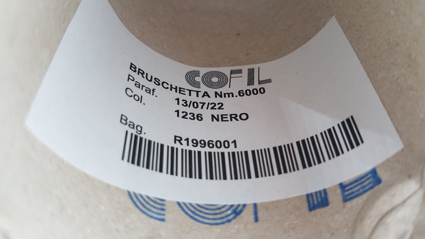 360g-440g Cotone 100% filato italiano colore Nero N.334