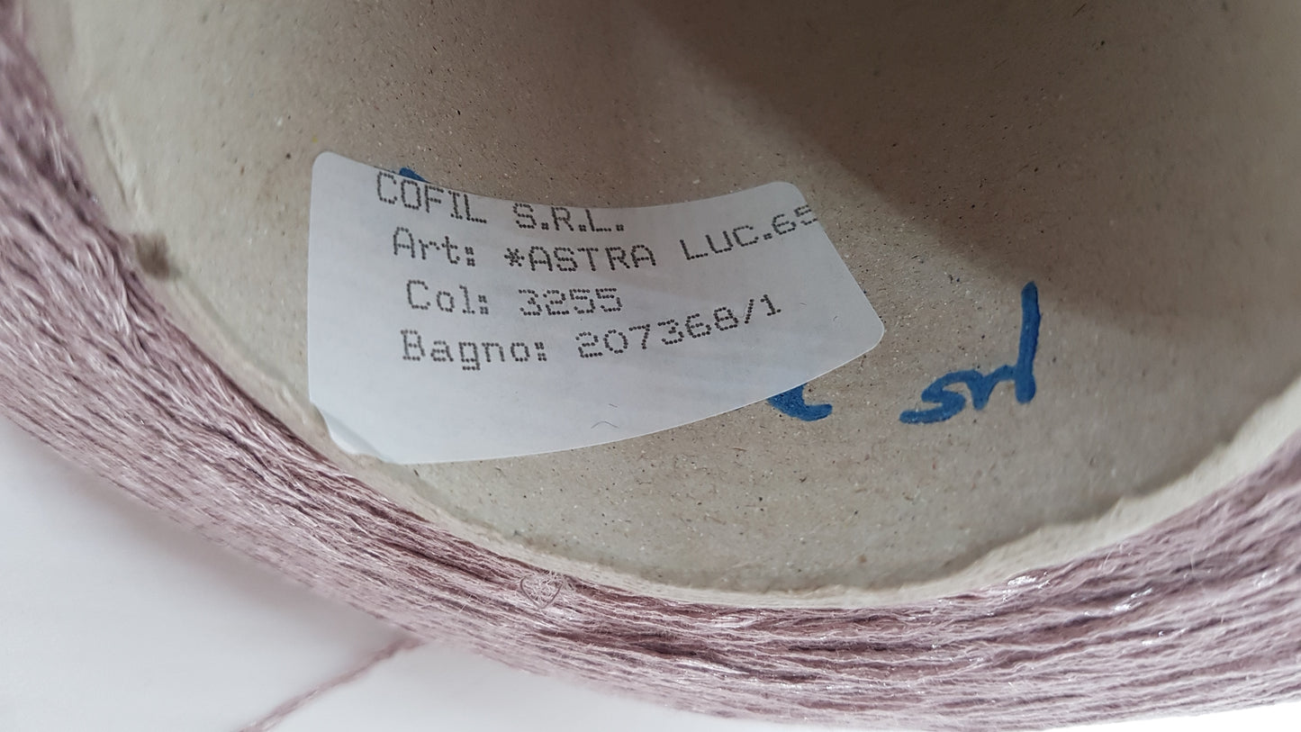100 g skinnende akrylsnor, blødt italiensk garn, antik pink farve N.344