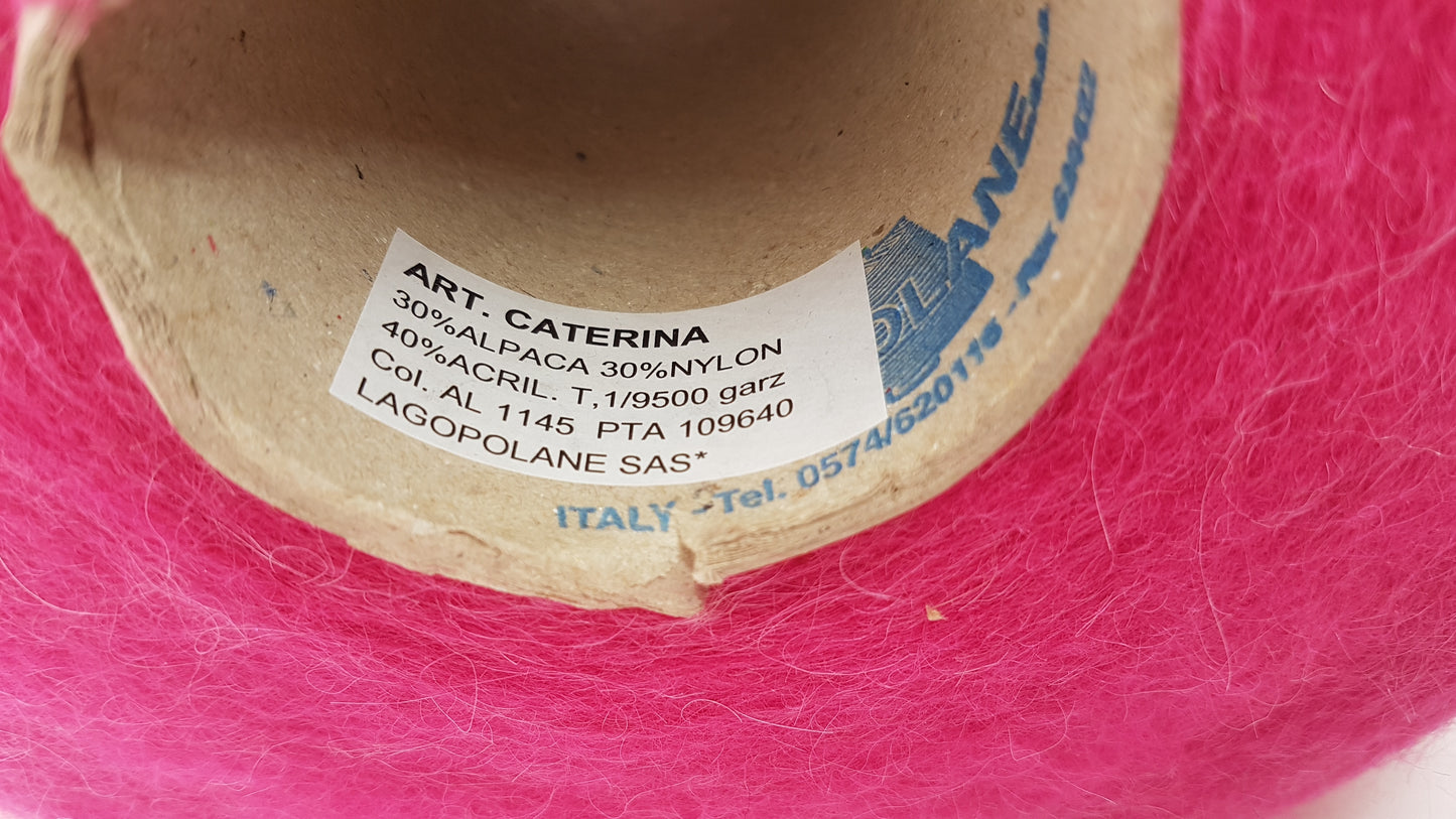 100g Alpaca Spazzolata Brushed morbido filato italiano colore Rosa Ciclamino Fucsia N.339