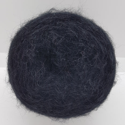 100g brushed alpaca brushed soft Italian yarn black color N.338