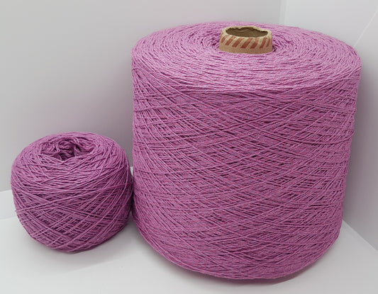 100g 100% algodón suave hilo italiano color Rosa Lila Mélange N.351